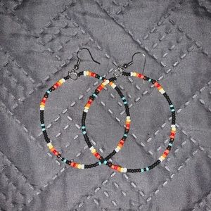 ‘Ragweed’ Seed Bead Earrings